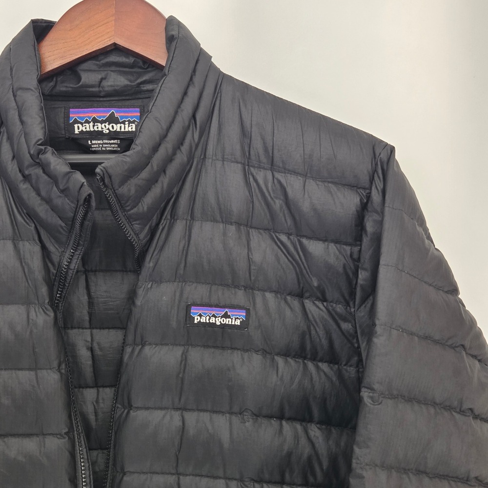 Patagonia Down Sweater Men's L Black Packable Puffer Jacket Goose Down